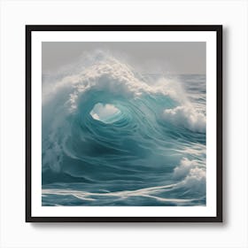 Sea Wave Blue Art Print