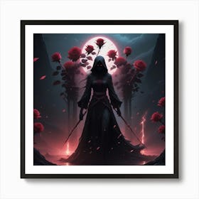 Dark Roses Art Print