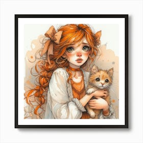 Orange Kitty Art Print