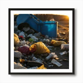 Garbage On The Road Art Print