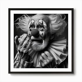 Old Clown Art Print