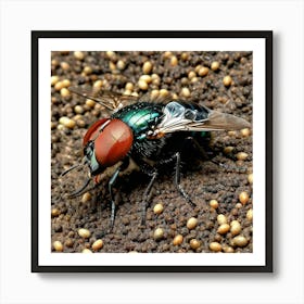 Flies Insects Pest Wings Buzzing Annoying Swarming Houseflies Mosquitoes Fruitflies Maggot (17) Art Print