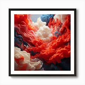 Firefly Surreal Red And White Clouds In Abstract Motion 94744 (2) Art Print