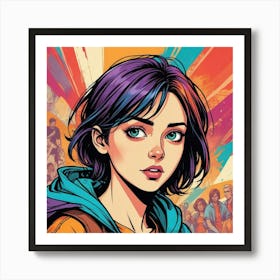 Comic Style Vector Hand Drawn Youth Day Concept Gr Art Print