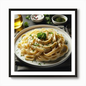 Pasta With Parmesan Cheese Art Print