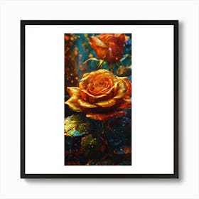 Orange Roses Art Print