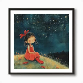 Little Girl Under The Stars 1 Póster