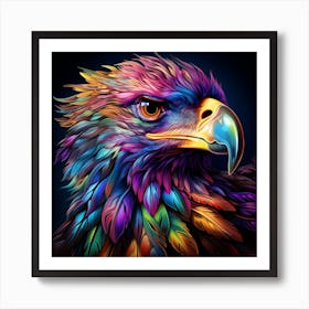 Colourful Rainbow Vulture 1 Art Print