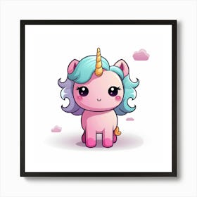 Cute Unicorn 570 Art Print