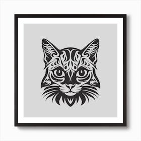 Tribal Cat Art Print