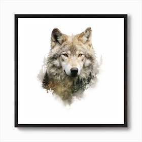 Wolf In The Forest 8 Art Print