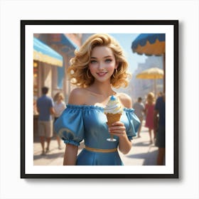 Albedobase Xl Realistic Image Featuring A Smiling Young Woman 3 (8) 1 Art Print