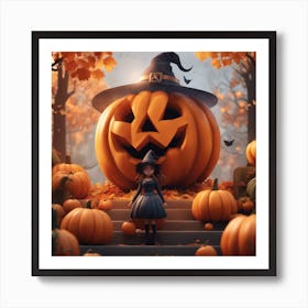 Halloween Pumpkin Art Print