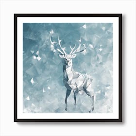 Deer In white, Rein deer, Christmas deer art, Christmas snow deer, Christmas vector art, Vector Art, Christmas art, Christmas Art Print