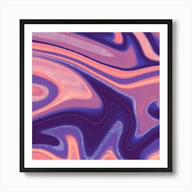 Purple And Pink Swirls Painting Art Print