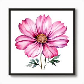 Pink Cosmos Flower 2 Art Print