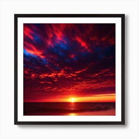 Sunset On The Beach 517 Art Print