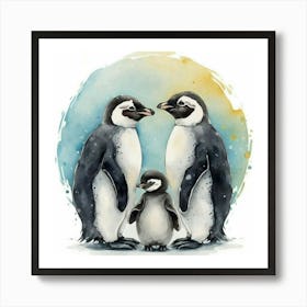 Penguin Family Art Print