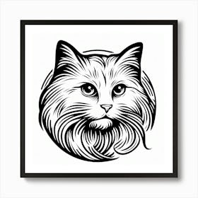 Cat Head Vector Illustration 2 Affiche