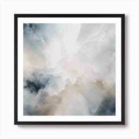 Abstract Minimalist Painting That Represents Duality, Mix Between Watercolor And Oil Paint, In Shade (34) Art Print