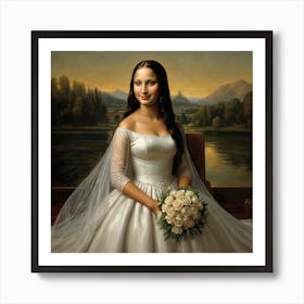 Monalisa wedding Art Print