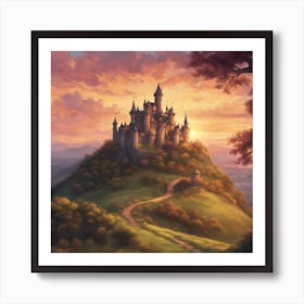 Castle At Sunset Art Print