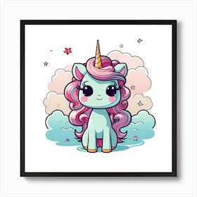 Cute Unicorn 461 Art Print