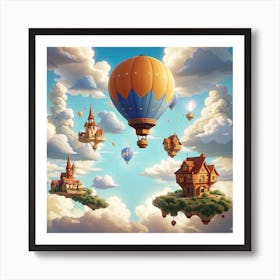 Hot Air Balloons In The Sky Art Print