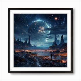 Space Landscape 5 Art Print