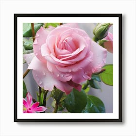 Pink Rose Art Print