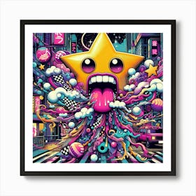 Star - Psychedelic Art Art Print