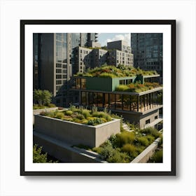 Green Roof 3 Art Print