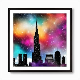 Dubai Skyline 10 Art Print