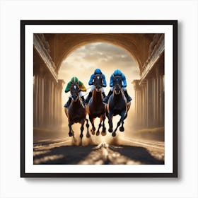 Horse Race 8 Art Print