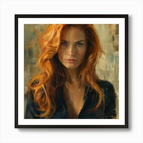 Red Haired Woman Art Print