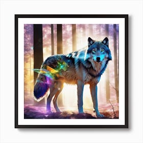 Wolf In The Forest 64 Art Print