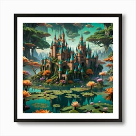 Fantasy Bonsai Castle Art Print