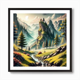 Landscape Painting 136 Art Print