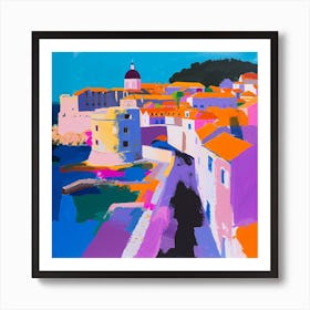 Abstract Travel Collection Dubrovnik Croatia 2 Art Print