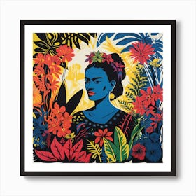 Colourful Frida Kahlo Poster