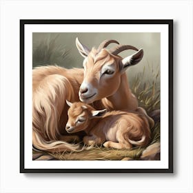 Goats Art Print