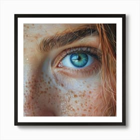 Freckled Eyes Art Print