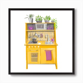 Yellow Kitchen Art Print