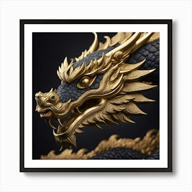 Golden Dragon Art Print