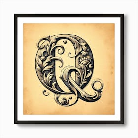 Letter Q 3 Art Print