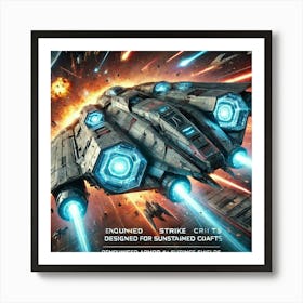 A Futuristic Sci Fi Scene Equinox Strike Craft Armor And Shields Art Print