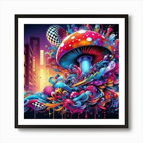 Psychedelic Mushroom 7 Art Print