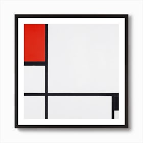 Composition No I, With Red And Black (1929), Piet Mondrian Square Art Print