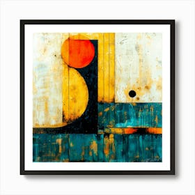 Abstract Lunar - Sun And Moon Art Print