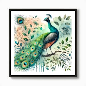 Peacock Art Print